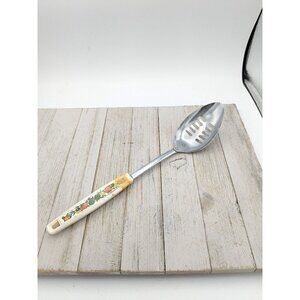 Ekco Chromium Plated Slotted Serving Spoon 12" White Veggies